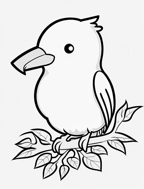 cute Bird for kids coloring page