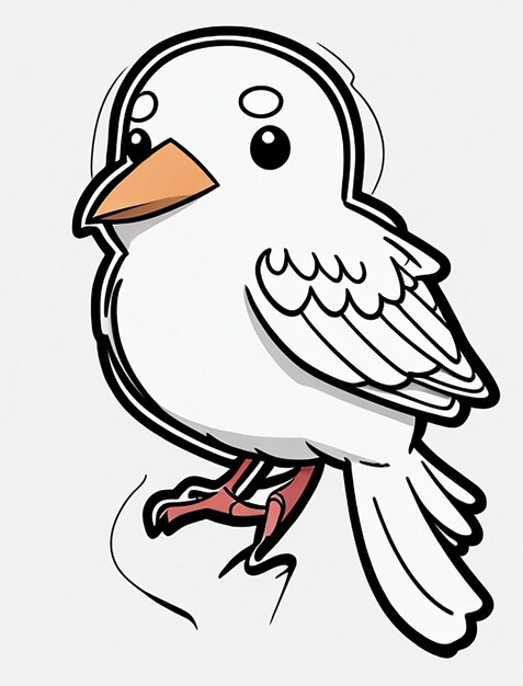 cute Bird for kids coloring page