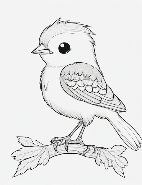 cute Bird for kids coloring page