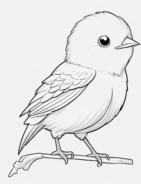 cute Bird for kids coloring page