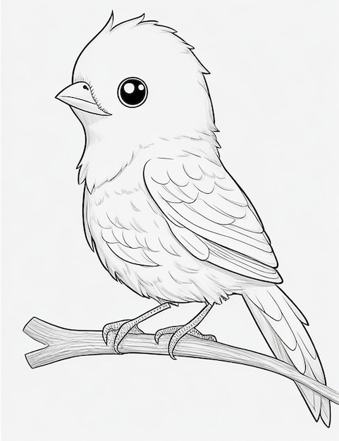 cute Bird for kids coloring page