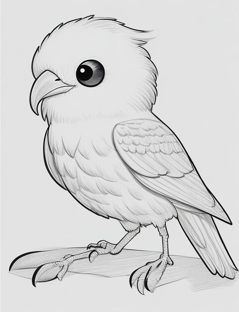 cute Bird for kids coloring page