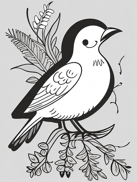 cute Bird for kids coloring page