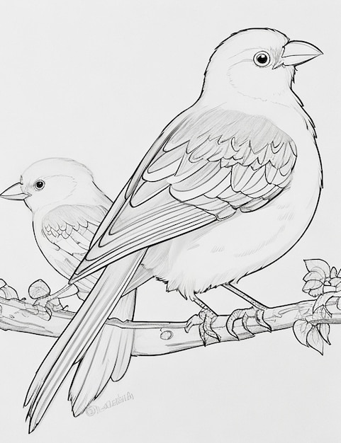 cute Bird for kids coloring page