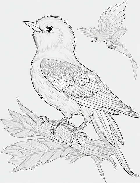 cute Bird for kids coloring page