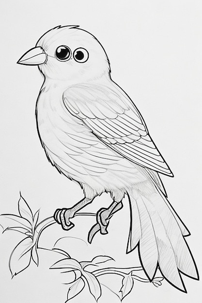 cute Bird for kids coloring page