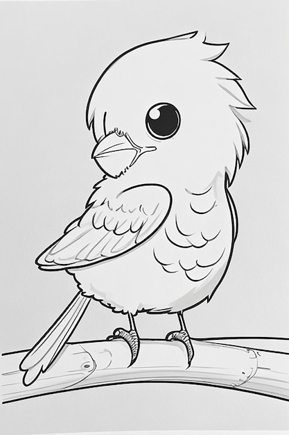 cute Bird for kids coloring page