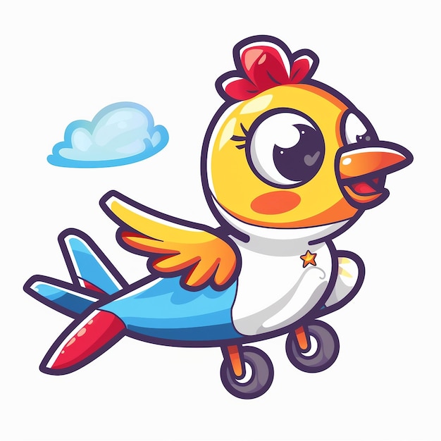 Cute Bird Plane Logo
