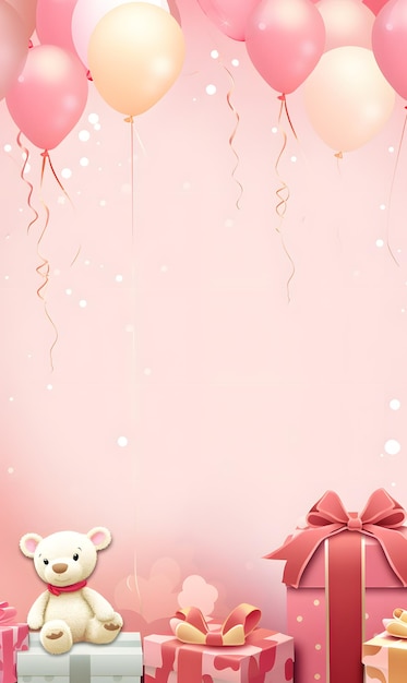 Photo cute birthday greeting card template