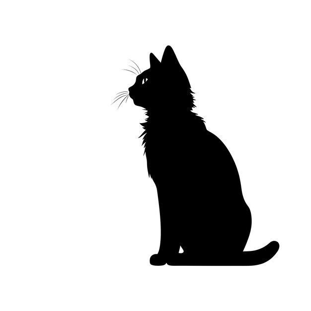 cute black kitten vector