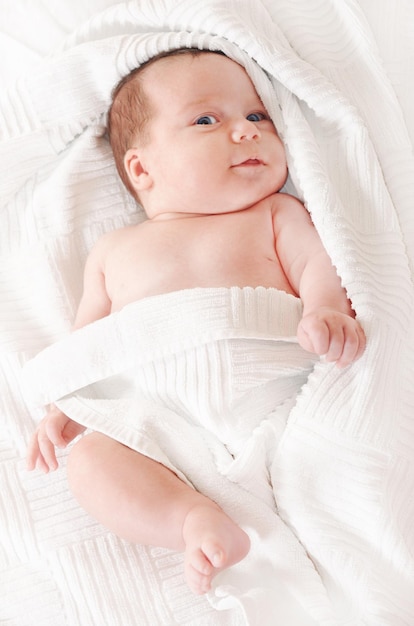 Cute blueeyed newborn baby