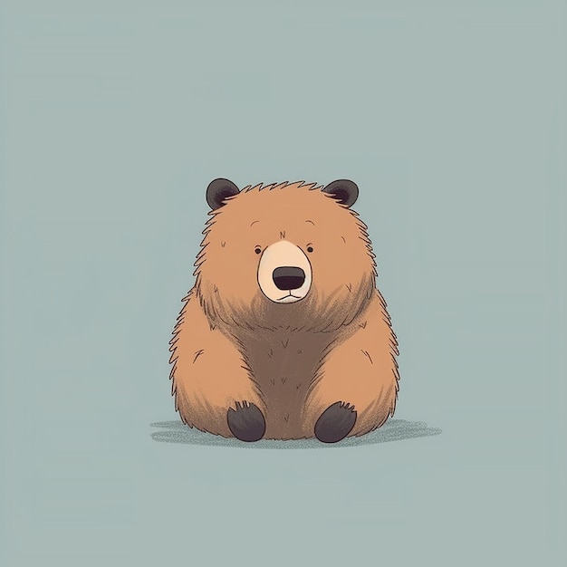 Photo cute boho bear