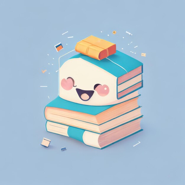 Cute book emotion