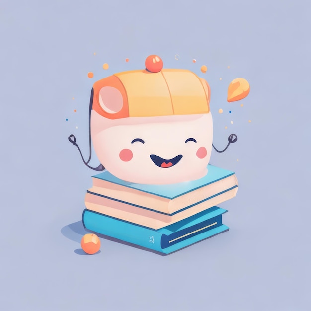 Cute book emotion