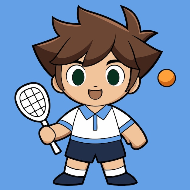 バドミントン選手 ベクトルデザイン