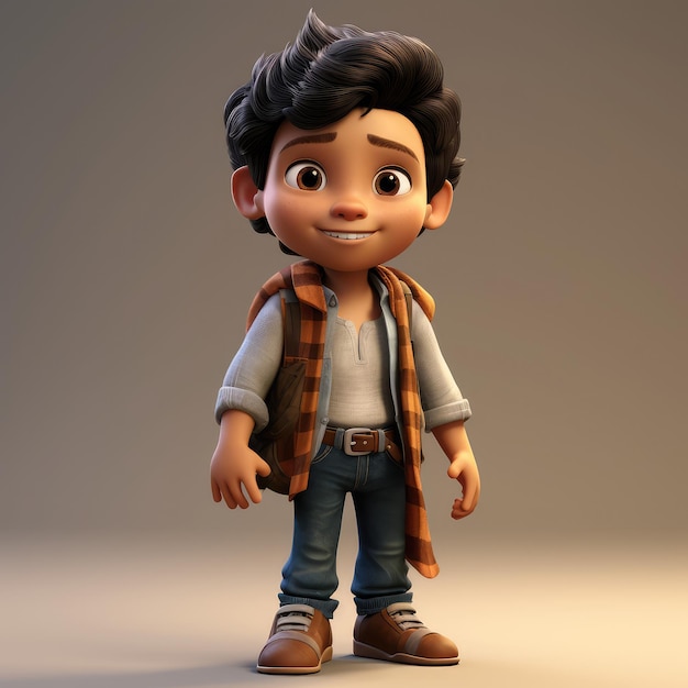 cute boy cartoon character