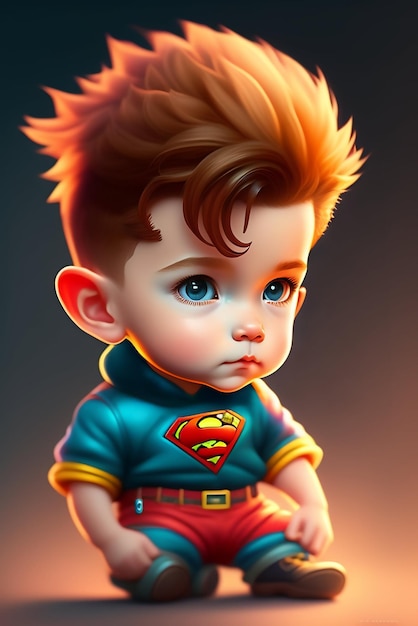 Cute Boy Kid Portrait wallpaper Ai Generated