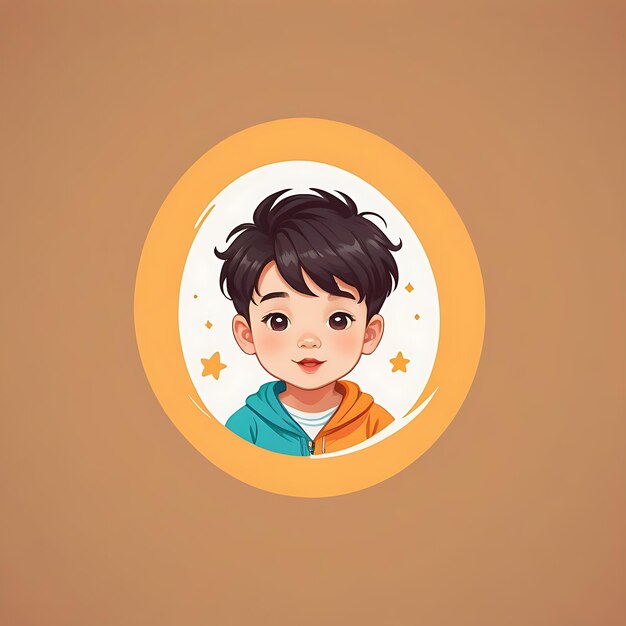 Photo cute boy logo