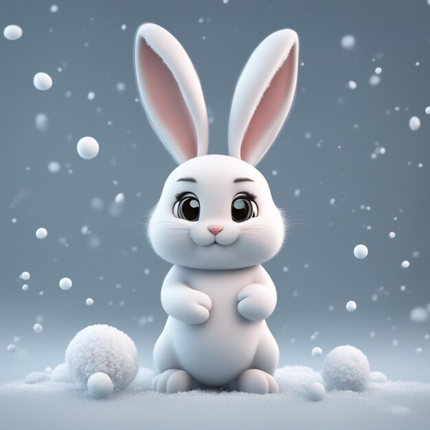 Cute bunny cartoon pics within Winter Hate wallpaper