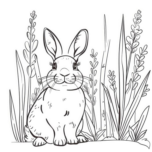 Cute Bunny Coloring Sheets for Kids