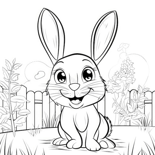 Cute Bunny Coloring Sheets for Kids