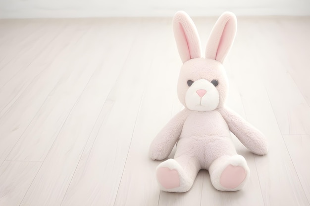 Cute bunny on a floor