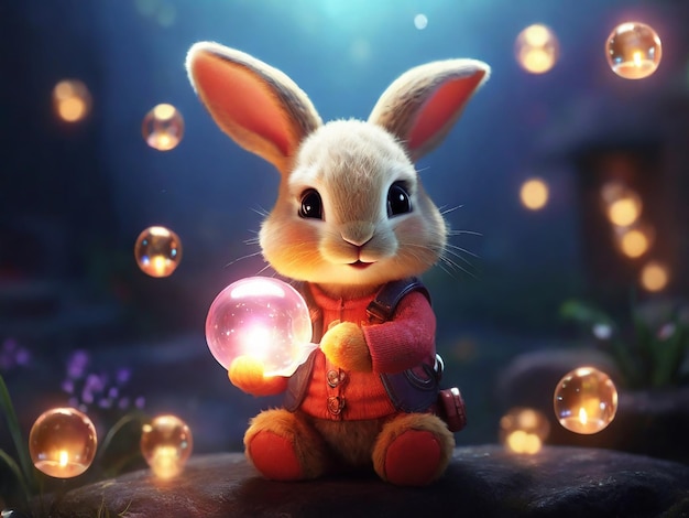 cute bunny generative ai
