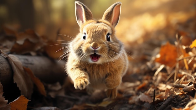Cute bunny HD 8K background Wallpaper Stock photographic image