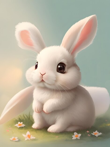 Photo cute bunny illustration