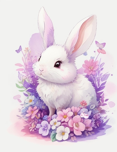 Милая иллюстрация кролика