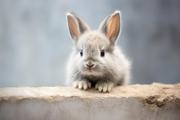 Cute bunny indoors