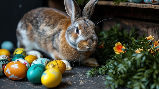 cute bunny with Eggs