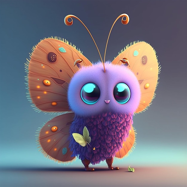 Cute butterfly character