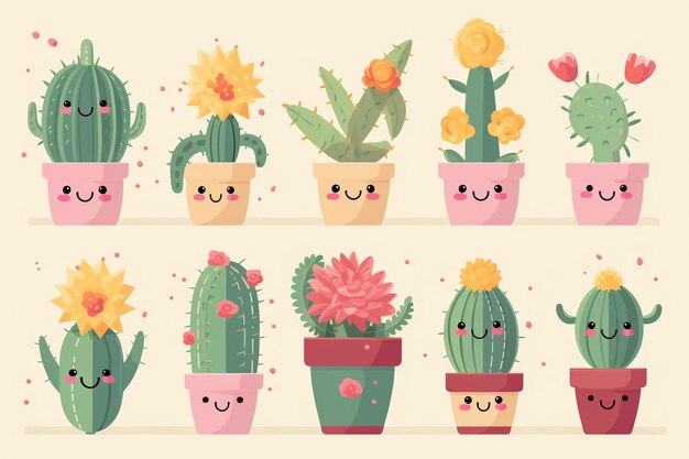 Cute cactus clipart