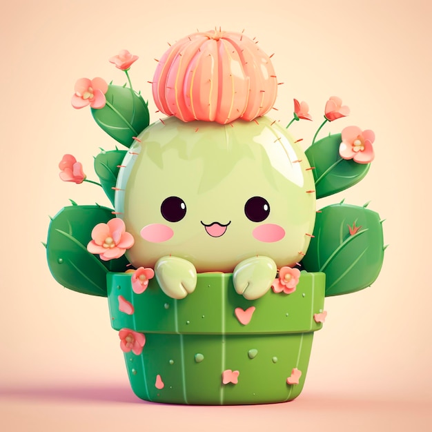 Cute cactus illustration