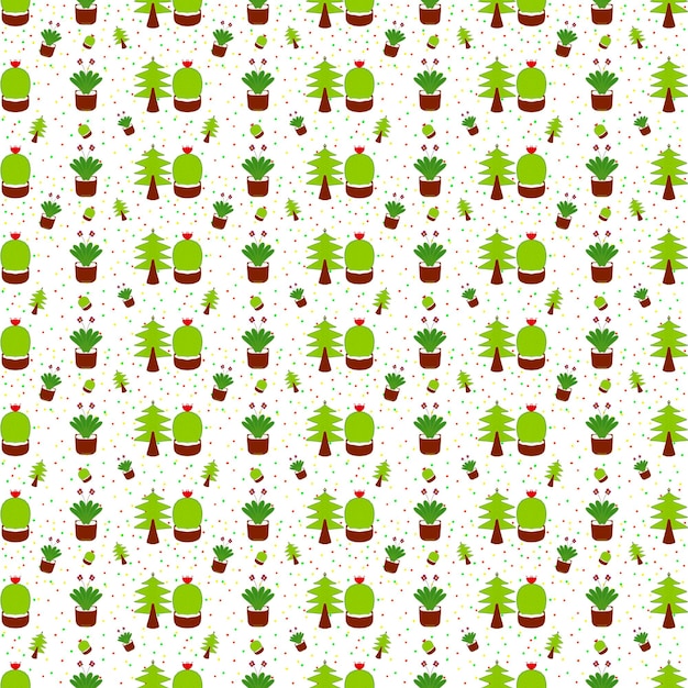 cute cactus pattern background