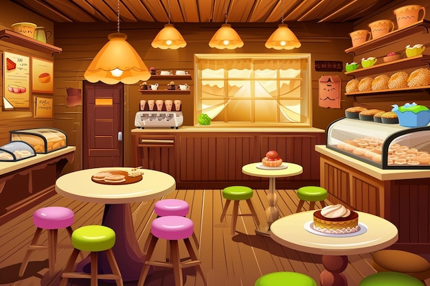 Photo cute cafe background