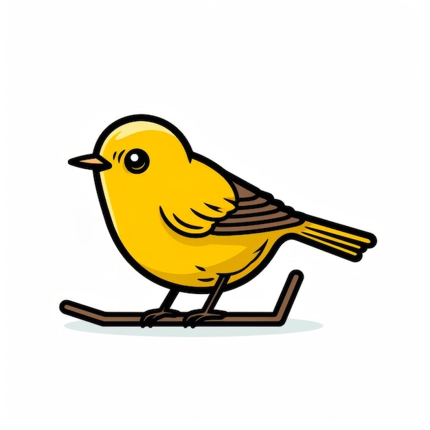 Cute Canary Coloring Page for Kids
