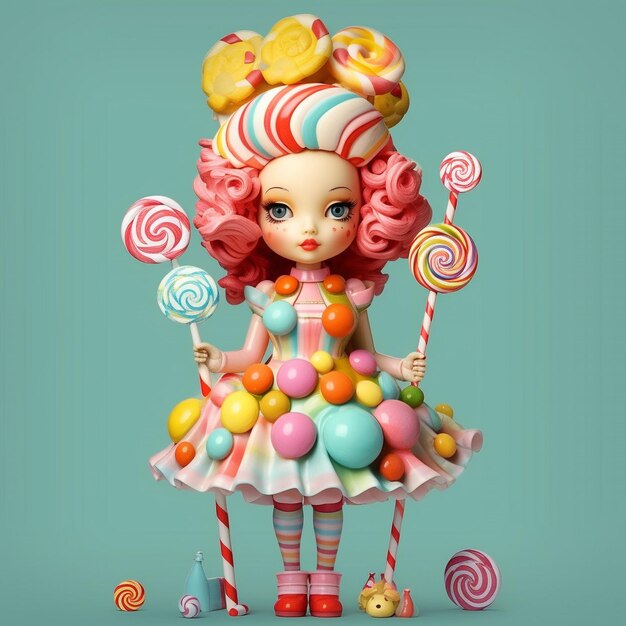 Photo cute candy girl