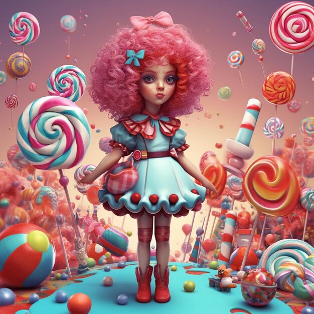 Photo cute candy girl