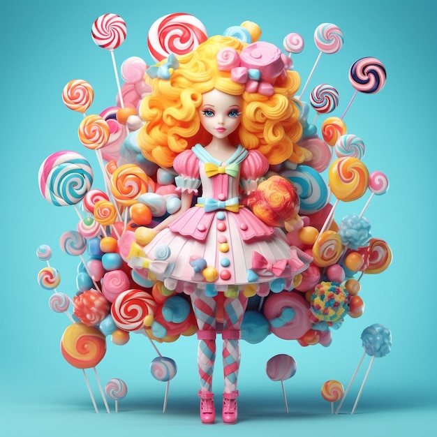 Photo cute candy girl