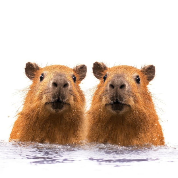 Photo cute capybaras