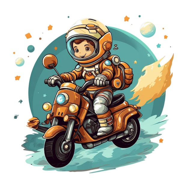 cute cartoon astronaut