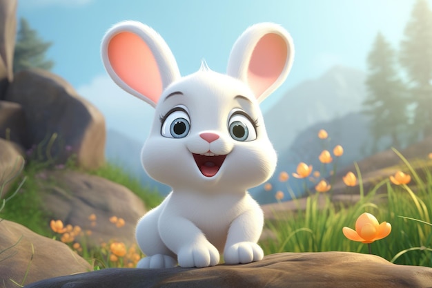 Cute cartoon bunny