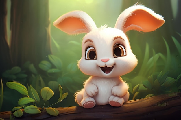 Cute cartoon bunny