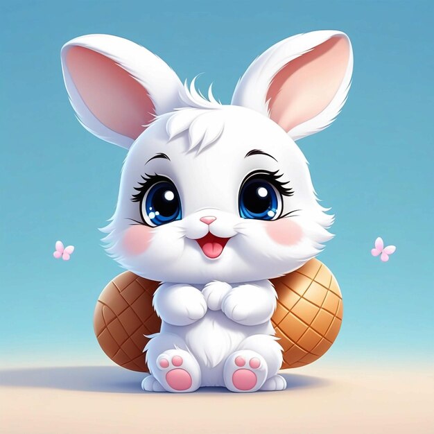 Photo cute cartoon bunny