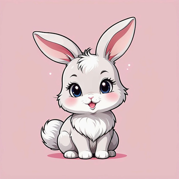 Photo cute cartoon bunny