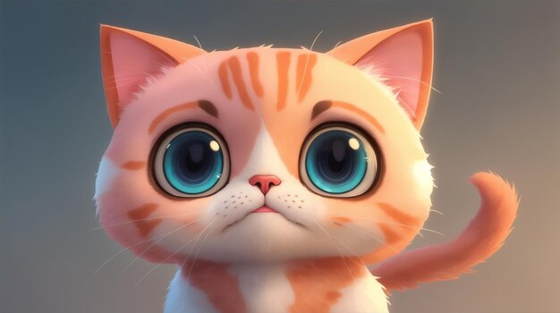 Cute cartoon cat Generative AI