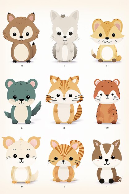 Photo cute cartoon cat sticker card