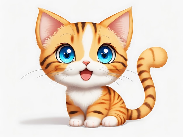 Photo cute cartoon cat